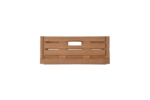 Skrzynka plastikowa drewnopodobna składana 400x300x160 jasny brąz