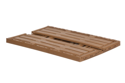 Skrzynka plastikowa drewnopodobna składana 600x400x190 jasny brąz